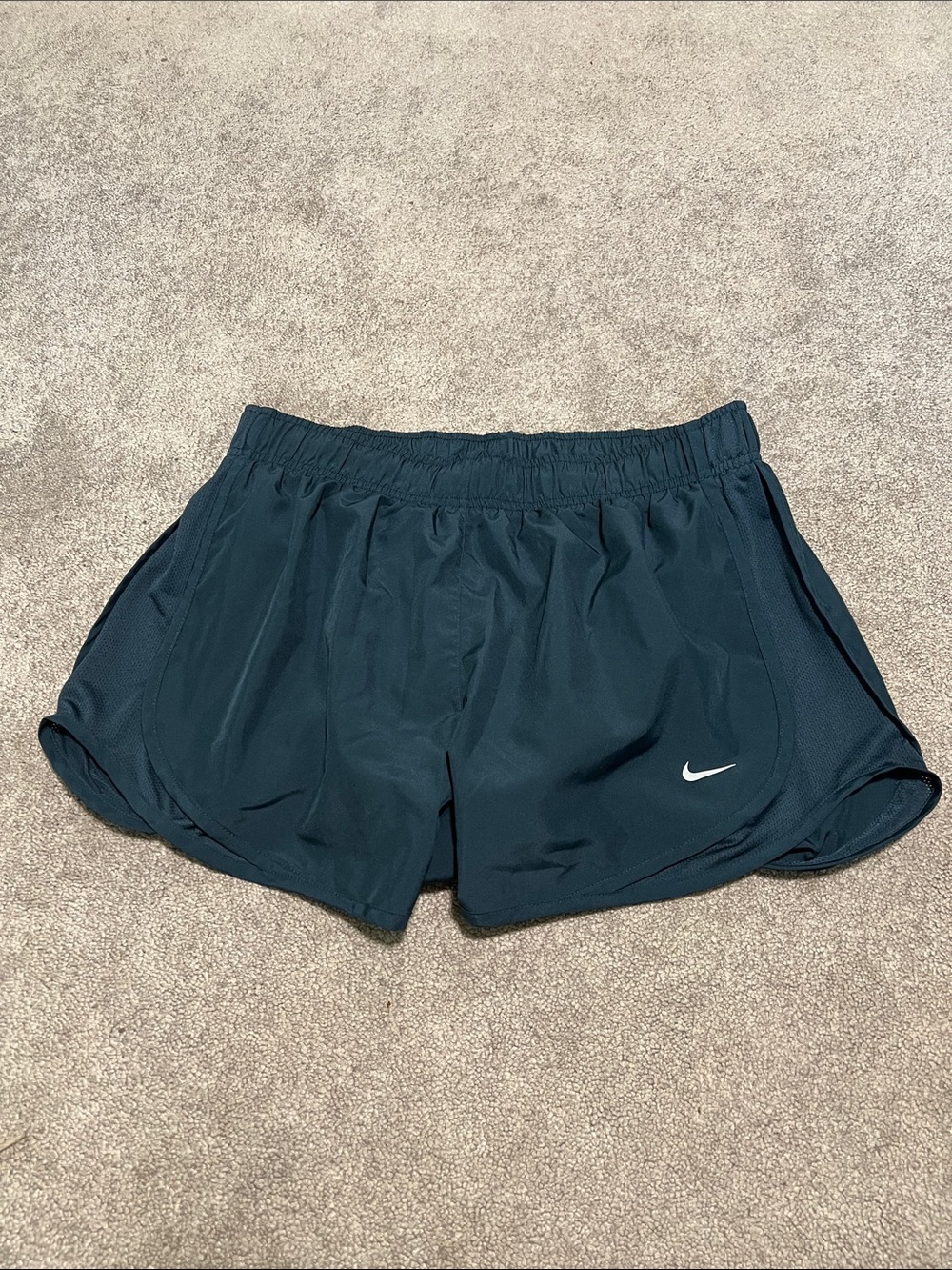 Nike Tempo Dri Fit Women's Running Shorts Dark Teal Athletic Large